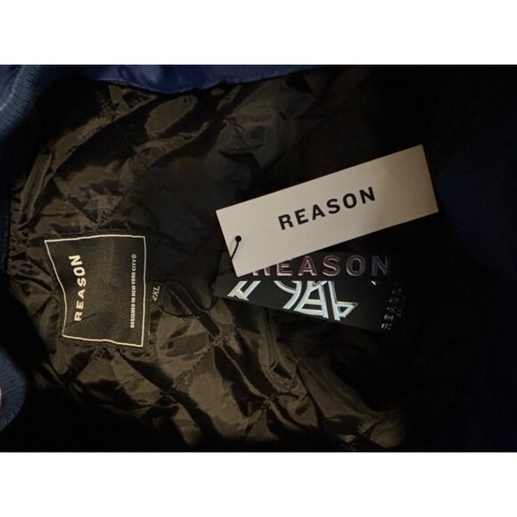 Retro Reason NWT Local Legends Varsity Jacket 2006 Blue White Quilted Design XL - Picture 5 of 6